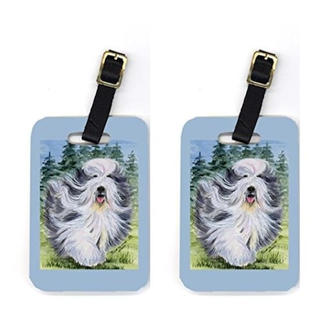 Carolines Treasures SS8037BT Bearded Collie Luggage Tags; Pair Of 2 SS8037BT